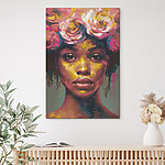 Tableaux Femme avec des fleurs dans les cheveux