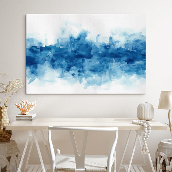 Aquarelle bleue et blanche Tableaux Aquarelle bleue et blanche
