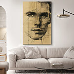 Tableaux Dessin d'un visage d'homme