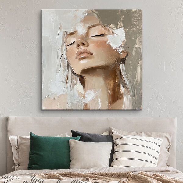Une beauté tranquille dans des traits sereins Tableaux Une beauté tranquille dans des traits sereins