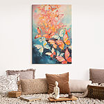 Tableaux Groupe de papillons sur fond bleu