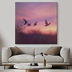 Tableaux Groupe d'oiseaux volant dans le ciel