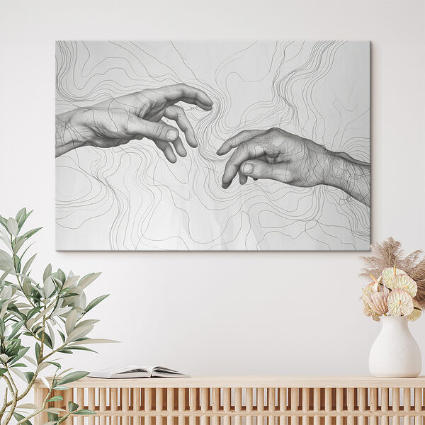 Dessin de mains qui se touchent Tableaux Dessin de mains qui se touchent