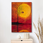 Tableaux Arbre et lune en arrière-plan