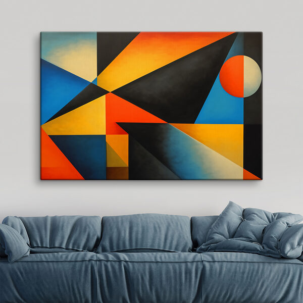 Pièce d'art colorée avec un cercle Tableaux Pièce d'art colorée avec un cercle