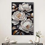 Tableaux Des fleurs élégantes enveloppées dans l'obscurité