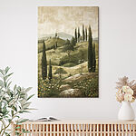 Tableaux Peinture d'un paysage avec des arbres et des collines