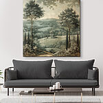 Tableaux Paysage avec arbres et collines