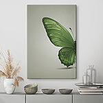 Tableaux Papillon vert avec ailes