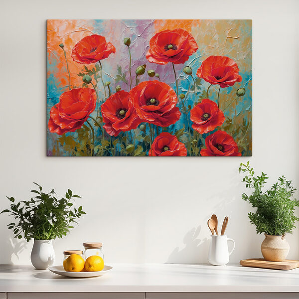 Peinture de fleurs rouges Tableaux Peinture de fleurs rouges