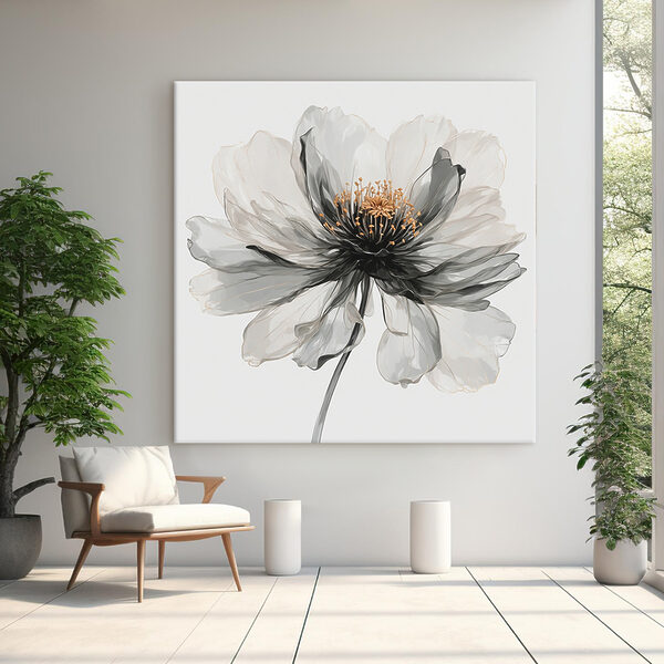 Une floraison élégante dans des tons monochromes Tableaux Une floraison élégante dans des tons monochromes