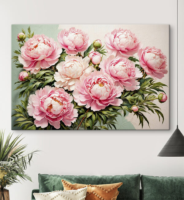 Groupe de fleurs roses Tableaux Groupe de fleurs roses