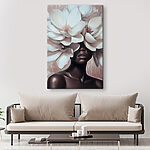 Tableaux Femme avec des fleurs dans les cheveux