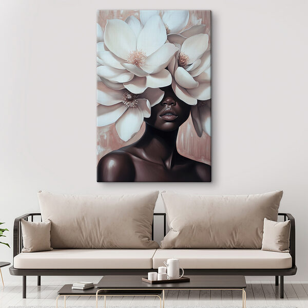 Femme avec des fleurs dans les cheveux Tableaux Femme avec des fleurs dans les cheveux