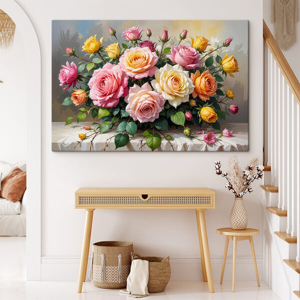 Bouquet de fleurs sur une table Tableaux Bouquet de fleurs sur une table