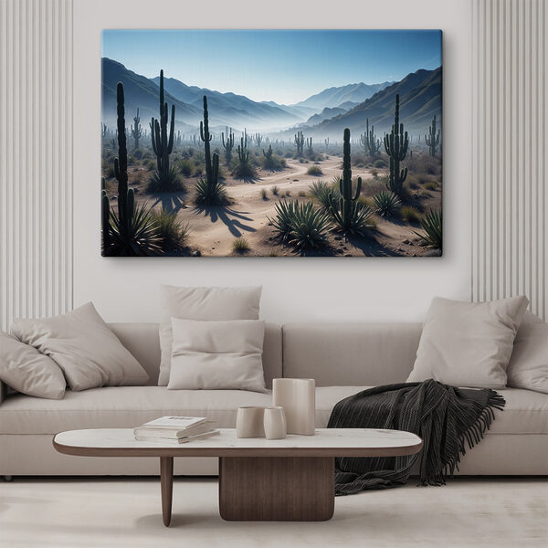 Cactus dans un désert Tableaux Cactus dans un désert