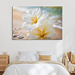 Tableaux Fleurs blanches sous la lumière du soleil.