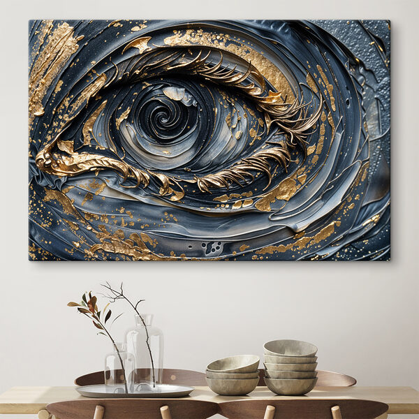 Élégance en spirale dans des teintes métalliques Tableaux Élégance en spirale dans des teintes métalliques
