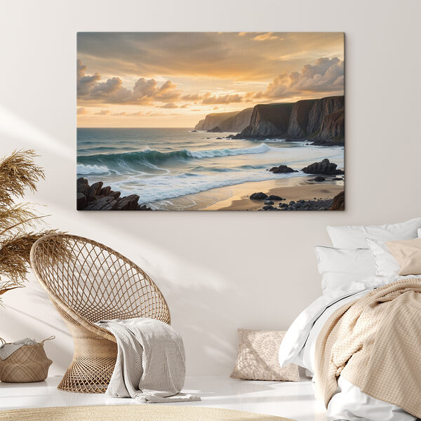 Vagues s'écrasant sur une plage Tableaux Vagues s'écrasant sur une plage