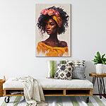 Tableaux Femme avec des fleurs dans les cheveux