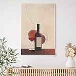 Tableaux Bouteille et verre de vin