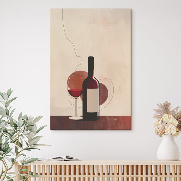 Bouteille et verre de vin Tableaux Bouteille et verre de vin