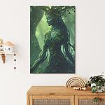Tableaux Femme en robe verte