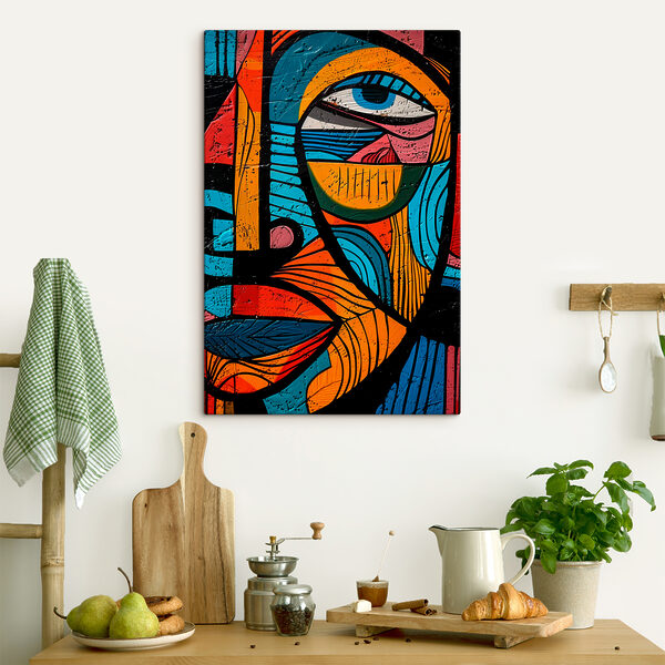 Peinture colorée d'un visage Tableaux Peinture colorée d'un visage