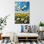 Tableaux Champ de fleurs blanches
