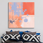 Tableaux Peinture d'un fond rose et bleu