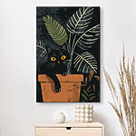 Tableaux Chat assis sur un rebord de brique