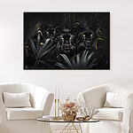 Tableaux Groupe de tigres noirs dans la jungle