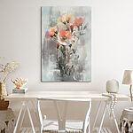 Tableaux Les fleurs se balancent dans de douces teintes peintes