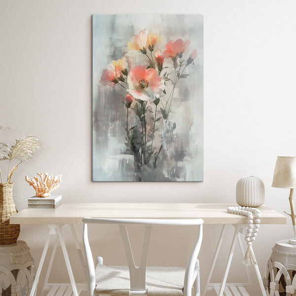 Les fleurs se balancent dans de douces teintes peintes Tableaux Les fleurs se balancent dans de douces teintes peintes