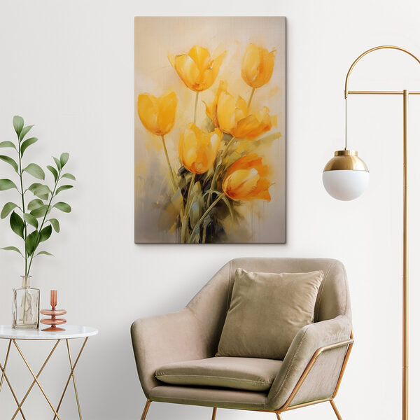 Peinture de fleurs jaunes Tableaux Peinture de fleurs jaunes