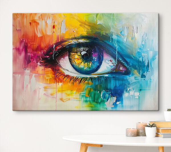 Peinture colorée d'un œil Tableaux Peinture colorée d'un œil