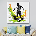 Tableaux Homme bottant un ballon de football