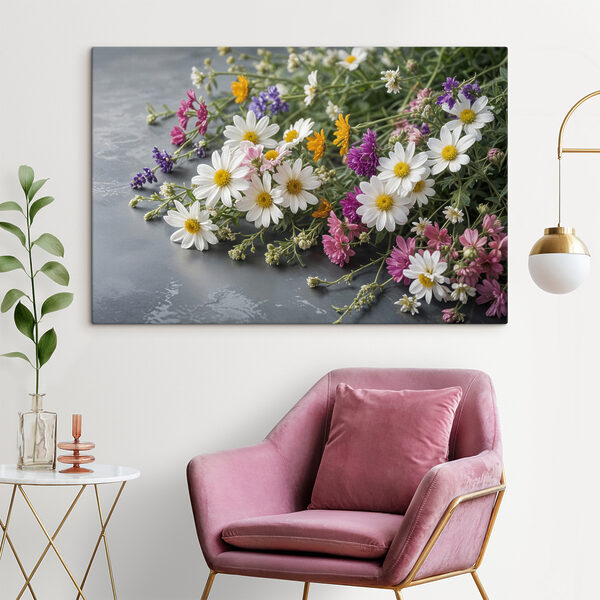 Groupe de fleurs colorées Tableaux Groupe de fleurs colorées
