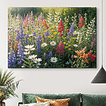 Tableaux Champ de fleurs colorées