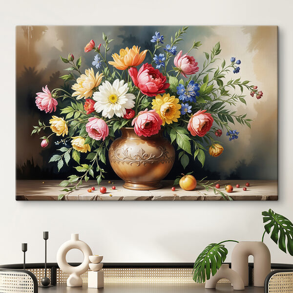 Peinture de fleurs dans un vase Tableaux Peinture de fleurs dans un vase