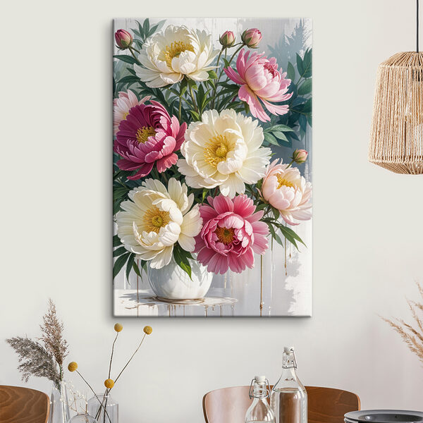Bouquet de fleurs avec feuilles Tableaux Bouquet de fleurs avec feuilles