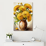 Tableaux Fleurs jaunes dans un vase