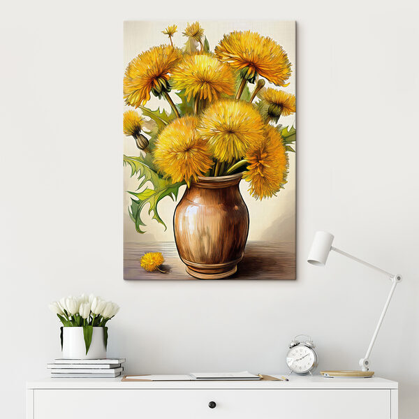 Fleurs jaunes dans un vase Tableaux Fleurs jaunes dans un vase