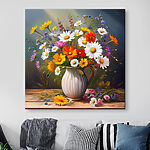 Tableaux Peinture d'un vase de fleurs