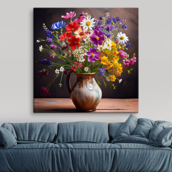Vase de fleurs sur une table Tableaux Vase de fleurs sur une table