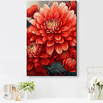 Tableaux Fleurs rouges dans un étalage vibrant