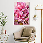 Tableaux Les magnolias fleurissent dans des teintes roses éclatantes.