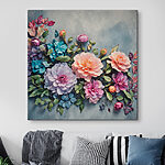 Tableaux Groupe de fleurs colorées