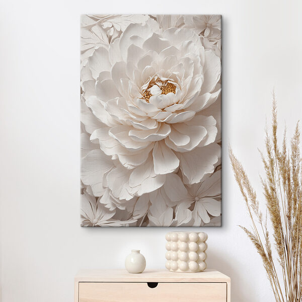 Pivoine élégante en pêche délicate Tableaux Pivoine élégante en pêche délicate