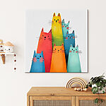 Tableaux Groupe de chats de couleurs différentes